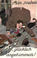 Train arrival, humour