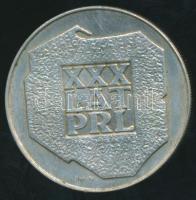 Lengyelország 1974. 200Zl Ag "Köztársaság 30. évfordulója" T:2 /  Poland 1974. 200 Zlotych Ag "30th Anniversary - Polish Peoples Republic" C:XF