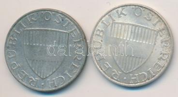 Ausztria 1958-1971. 10Sch Ag (2x) T:2 / 
Austria 1958-1971. 10 Schilling Ag 2 different C:XF