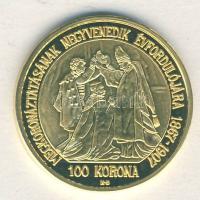 1907. 100K Ag utánverete aranyozva T:PP