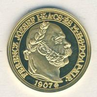 1907. 100K Ag utánverete aranyozva T:PP