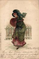 1899 Lady, winter litho
