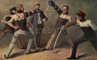 Fencers, Studentika Heidelberg s: Georg Mühlberg (wet damage)