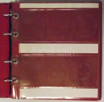 Gyűrűs éremtartó album betét-és elválasztó lapokkal (6db betétlap) használt,de jó állapotban