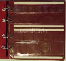 Gyűrűs éremtartó album betét-és elválasztó lapokkal (6db betétlap) használt,de jó állapotban