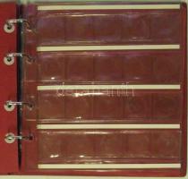 Gyűrűs éremtartó album betét-és elválasztó lapokkal (6db betétlap) használt,de jó állapotban