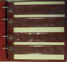 Gyűrűs éremtartó album betét-és elválasztó lapokkal (6db betétlap) használt,de jó állapotban