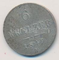 Ausztria 1849A 6Kr Ag T:3 / Austria 1849A 6 Kreuzer Ag C:F