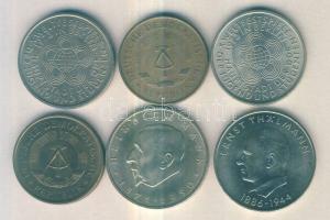 NDK 1969-1973. 5M (2x), 10M (2x), 20M (2x)"Ernst Thälman" + "Heinrich Mann" T:2,...