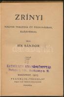 Sík Sándor: Zrínyi Míklós. Első kiadás! Bp., 1923 Franklin, sérült papírkötésben