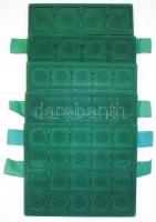 Éremtartó doboz kivehető 5db 3klf méretű tálcával, összesen 88db érme tárolására, használt de szép á...