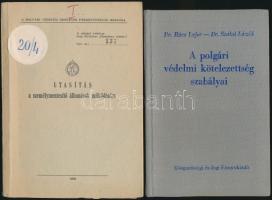 6 db polgári védelmi szakkönyv a 60-as 70-es évekből