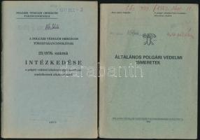 6 db polgári védelmi szakkönyv a 60-as 70-es évekből