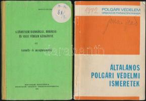 6 db polgári védelmi szakkönyv a 60-as 70-es évekből