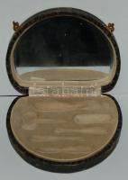 Régi tükrös manikűrös doboz készlet nélkül