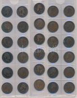 Nagy Britannia 1897-1967. 1/2p (70x) majdnem komplett sor, berakólapon T:vegyes /
Great Britain 1897...