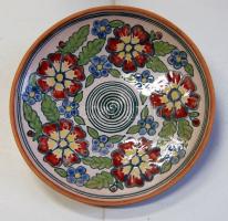 Kézzel festett kerámia falitányér d:25cm