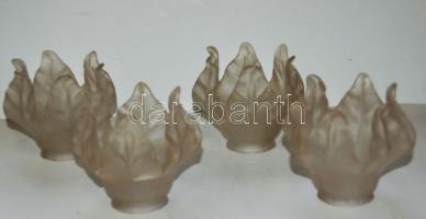 4 db dekoratív füstüveg lámpabúra