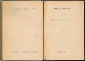 Harc a levegőért sorozat Amelia Earhart: Az utolsó út. Révai. é.n. kopottas ezüstözött kiadói vászonkötésben