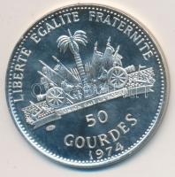 Haiti 1974. 50G Ag "XII. Téli Olimpia" T:PP / 
Haiti 1974. 50 Gourdes Ag "Innsbruck /...