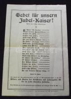 1914 Ima császárunkért / Prayer for our Emperor 22x30 cm