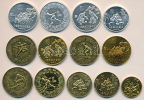 Kína Köztársaság 1980. 1Y-30Y (13x) Komplett Olimpia sor, közte 30Y Ag "Gyorskorcsolya", 2...