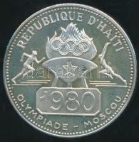 Haiti 1977. 50G Ag "XII. Nyári Olimpia" T:PP / Haiti 1977. 50 Gourdes Ag "1980 Moscow...