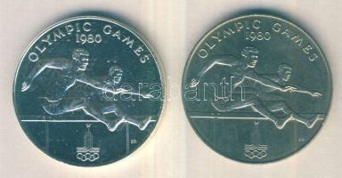 Samoa 1980. 1T + 10T Ag "XXII. Nyári Olimpia" T:BU,UNC Csak 3000db! / 
Samoa 1980. 1 Tala ...