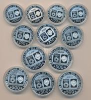 Jugoszlávia 1982-1984. 100D-500D Ag 12 klf "XIV. Téli Olimpia / Sarajevo" szett T:PP / 
Y...