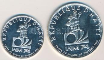 Haiti 1973. 25G Ag (csak 6430db!) + 50G Ag "Labdarúgó VB" T:PP /  Haiti 1973. 25 Gourdes Ag (only 6430 examples!) + 50 Gourdes Ag "World Soccer Championship Games" C:PP