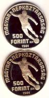 1981. 500Ft Ag "Labdarúgó Világbajnokság" PRÓBAVERET + 500Ft Ag "Labdarúgó Világbajnokság" T:PP Csak 50db! R! / Hungary 1981. 500 Forint Ag "Football World Championship" TRIAL STRIKE + 500 Forint Ag "Football World Championship" C:PP Only 50 examples! RARE