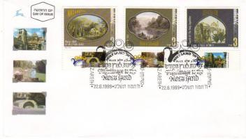 Zarándokút a Szentföldre, metszetek tabos FDC, Pilgrimage to the Holy Land, engravings with tab on FDC