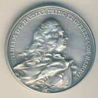 Németország 1994. Vilmos Német Római Császár régi emlékérmének ezüst (Ag) utánverete (befektetési ezüst) 75,1g (d=49mm) T:1 / Germany 1994. "Bieberer Ausbeutemedaille 1748" silver restrike of Wilhelm Holy Roman Emperor medallion 75,1g (d=49mm) Ag C:Unc