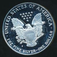 USA 1986S. 1$ Ag "Liberty" eredeti bársony dísztokban és díszdobozban és amerikai tanúsítv...