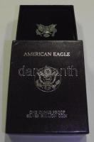 USA 1986S. 1$ Ag "Liberty" eredeti bársony dísztokban és díszdobozban és amerikai tanúsítv...