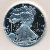USA 1999P 1$ Ag "Liberty" eredeti bársony dísztokban és díszdobozban és amerikai tanúsítvá...