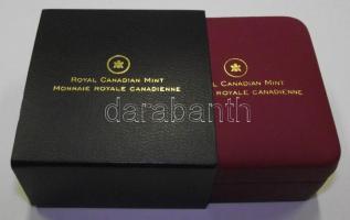 Kanada 2008. 20$ Ag "Juharlevél, Swarovski kristály esőcsepp"!! eredeti bőr díszdobozban é...