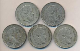 1947. 5Ft Ag "Kossuth" (5x) T:2-,3