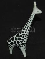 Hollóházi jelzett porcelán zsiráf figura / Hollóházi chinaware giraffe figure 20cm