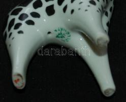 Hollóházi jelzett porcelán zsiráf figura / Hollóházi chinaware giraffe figure 20cm
