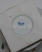 Herendi jelzett kézzel festett Petit bouquet de Rose mintájú  oroszlán lábakon álló kínáló tál/Heren...