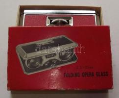 cca 1980 Összecsukható színházi látcső eredeti dobozában / Opera-glasses