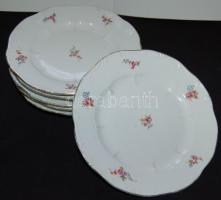 6 személyes 18 darabos Zsolnay jelzett porcelán tányérkészlet / 18pcs Zsolnay chinaware plate set