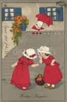 Girls gossip, Meissner & Buch litho