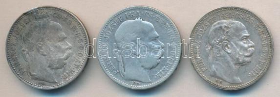 1894. 1K Ag + 1895. 1K Ag + 1915. 1K Ag T:3,2 v