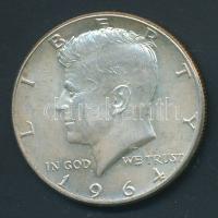 USA 1964. 1/2$ Ag "Kennedy" T:2 / USA 1964. 1/2 Dollar "Kennedy" C:XF