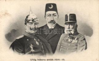 Wilhelm II, Mehmed V, Franz Joseph, WWI propaganda (fl)