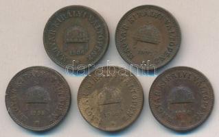 1904-1909. 2f (5x) mind klf évszámmal T:2-,3