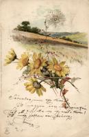 Countryside flower litho (EB)