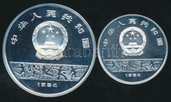 Kínai Köztársaság 1984. 5Y Ag + 10Y Ag "Nyári és Téli Olimpia" T:PP csak 10000db és 6000db...